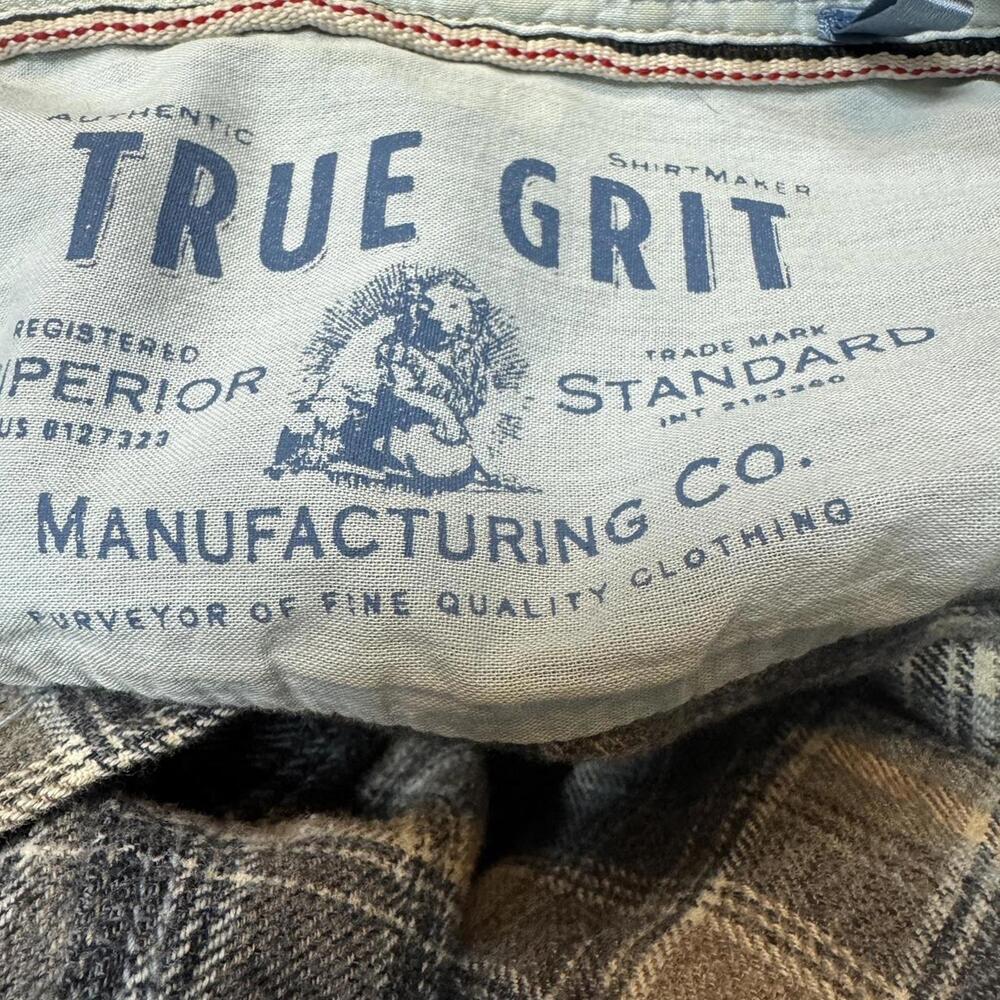 True Grit Plaid Flannel Shirt Men’s Medium Heavyweight Workwear - Picture 8 of 8